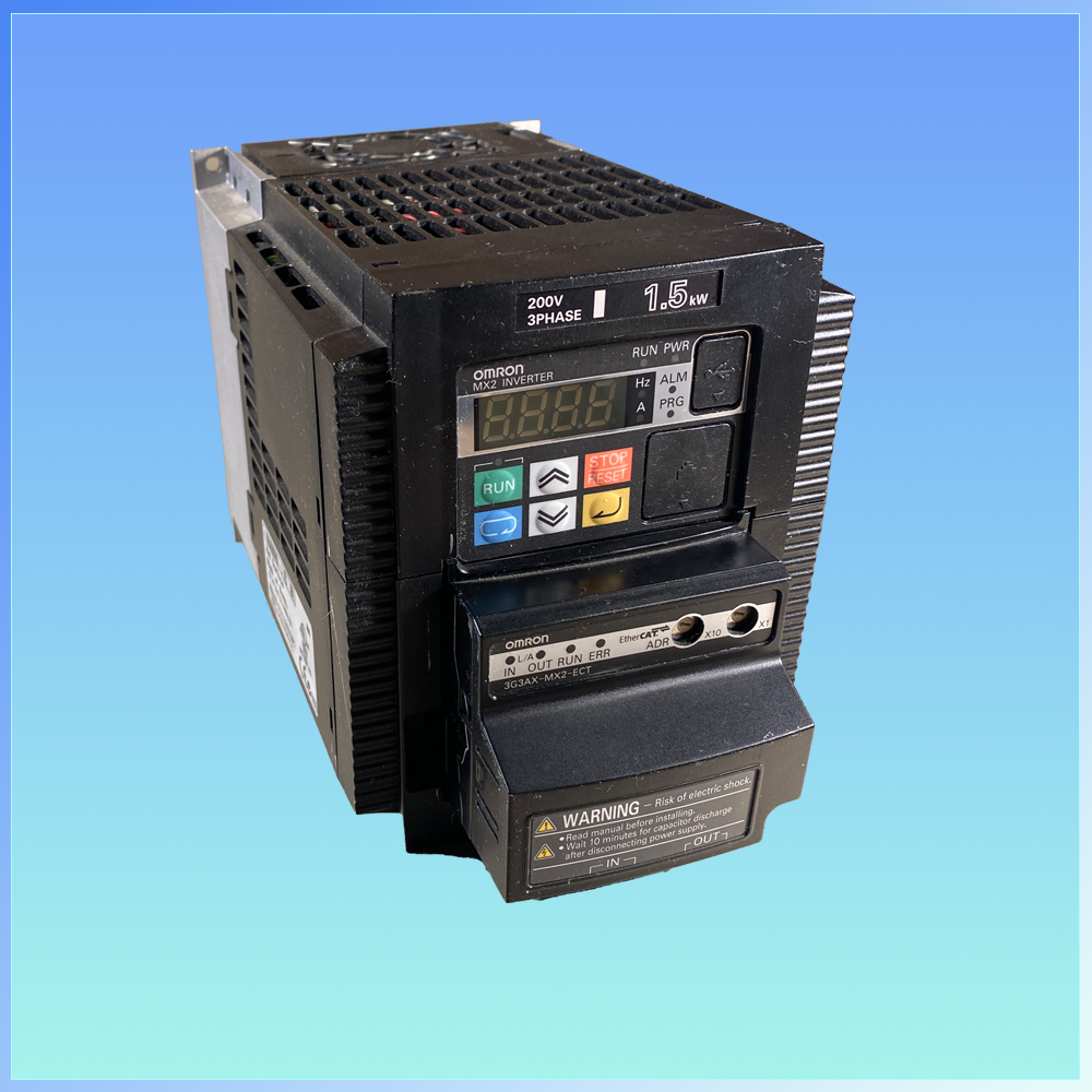 Omron 3G3MX2-A2015-V1 1.5KW Inverter/VFD with 3G3 AX-MX2-ECT ethernet com unit