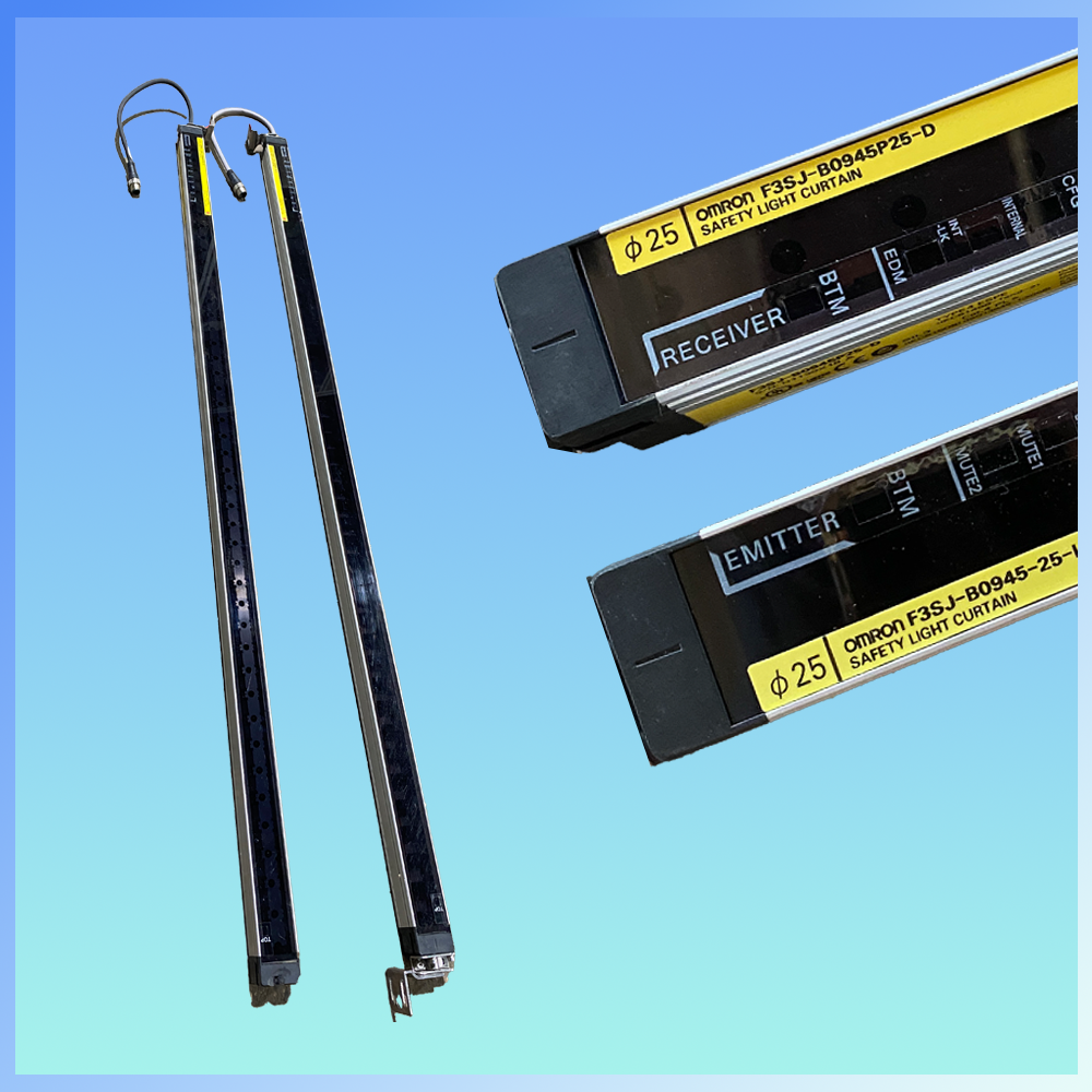 Omron F3SJ-B0945P25 Safety light curtain, covers 37" x up to 23' zone (Emitter + Receiver pair)
